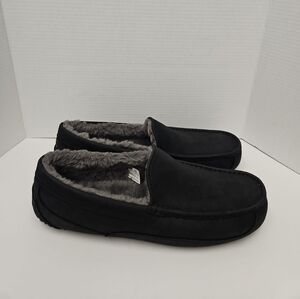 UGG Men's Black Slip-Ons with Soft Gray Interior